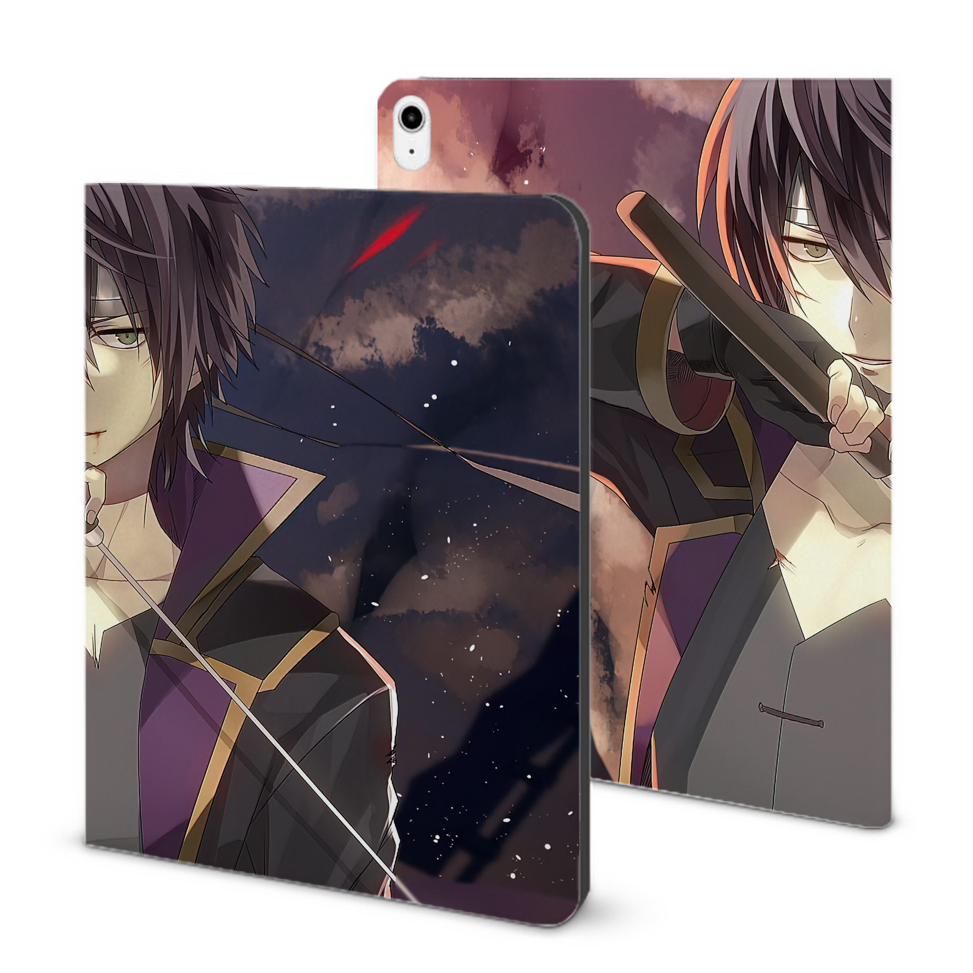 （画像用） ぎんたま 坂田銀時（さかたぎんとき） 神楽 志村新八（しむら しんぱち） GINTAMA Sakata Gintoki Kagura Shimura Shinpachi IPadケース ペンホルダー付き ブックスタイルデザイン